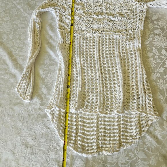Ricki's White Crochet Sweater/Coverup - Picture 9 of 9